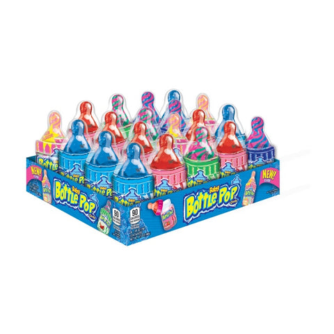 Baby Bottle Pop Candy; Assorted Flavor Lollipops with Dipping Powder