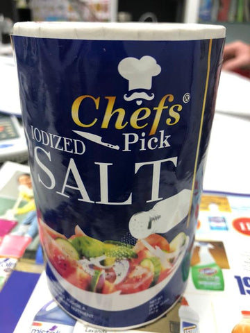 CHEF`S PICK IODIZED SALT 24/26OZ