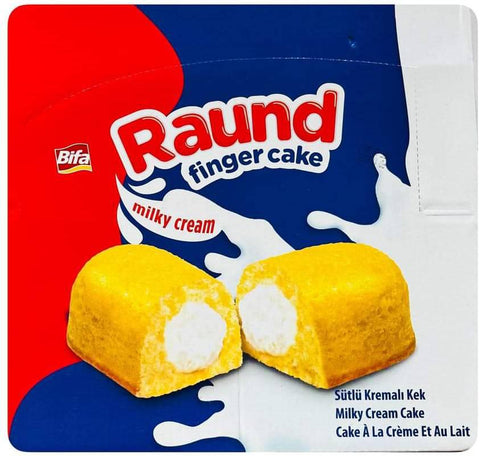 Raund Finger Milky Cream Cake