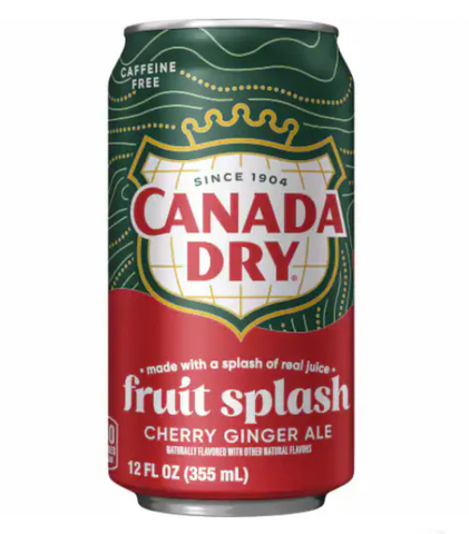 Canada Dry Ginger Ale Fruit Splash 24 Cans