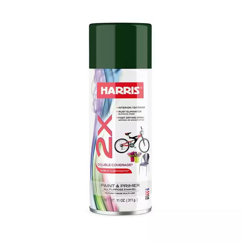 Harris 2X Gloss Paint Spray 11oz Dark Green